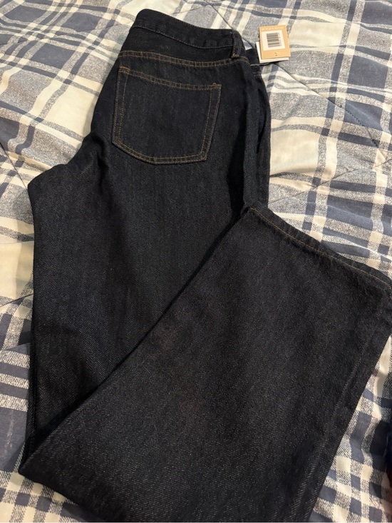JustFab Denim - JustFab Dark Blue Denim Jeans with Contrast Stitching